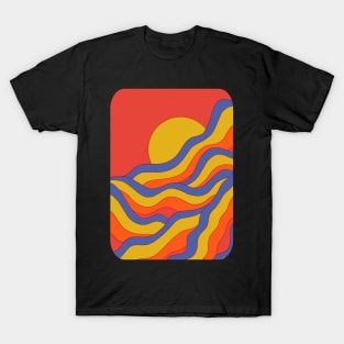 Red rainbow waves T-Shirt